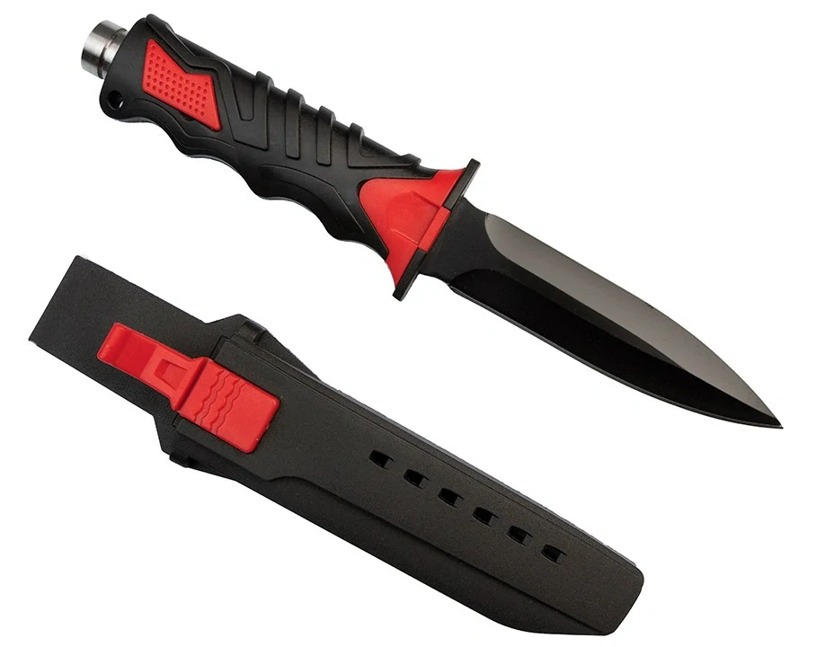 Potápačský nôž červený 28 cm